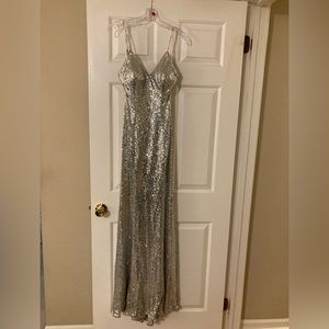 Full Length Sequin Prom Dress